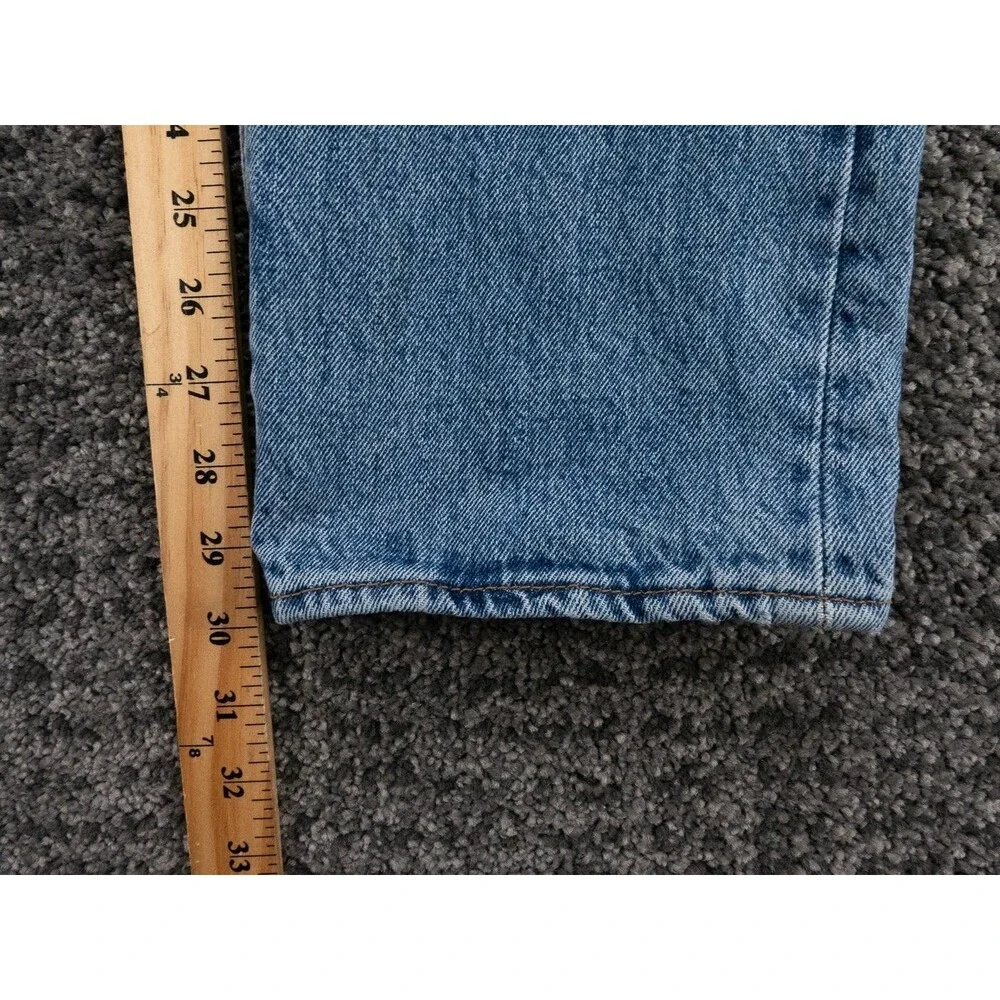Levis 501 Jeans Mens 30x30 Blue Straight Button Fly Cotton Denim Casual Preppy